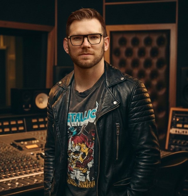 Rick Seibold in a recording studio